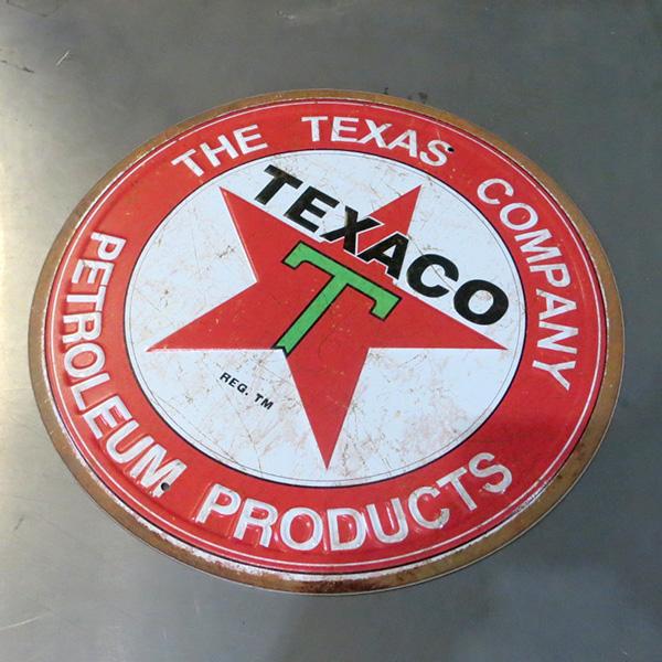 TEXACOビンテージブリキプレート大 TEXACOビンテージブリキプレート大 TEXACOビンテージブリキプレート大