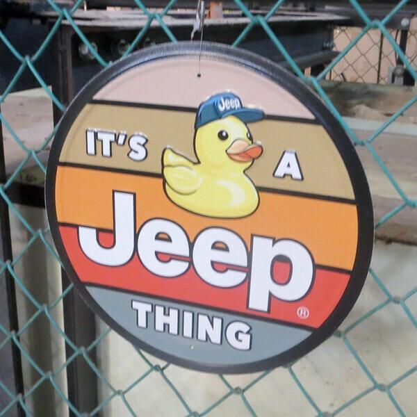 ブリキ看板 シープダック JEEP DUCK 車 ガレージ アメリカン 看板