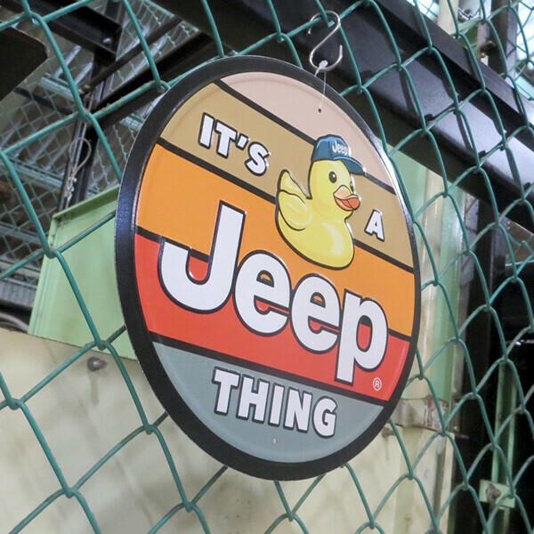 ブリキ看板 シープダック JEEP DUCK 車 ガレージ アメリカン 看板