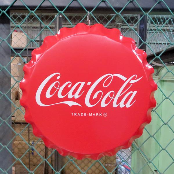 コカコーラ 看板 ボトルキャップ ブリキ看板 コカコーラ グッズ インテリア雑貨 アメリカン雑貨 壁掛け 壁装飾品 インテリア ガレージ ダイナー おしゃれ レトロ | Coca Cola | 01