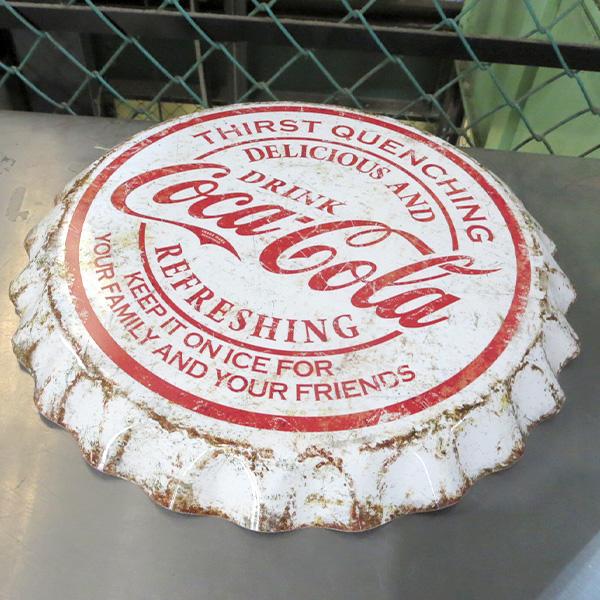 Coca Cola（コカコーラ） ボトルキャップ 看板 ブリキ看板