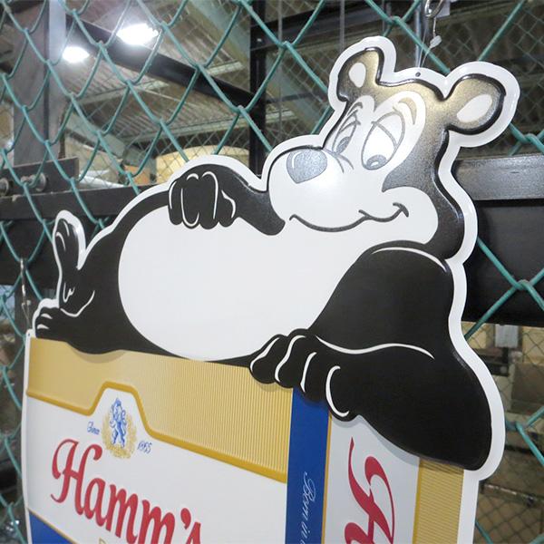 ハムズ ビール 看板 アメリカン ブリキ看板 大型 ダイカットエンボス