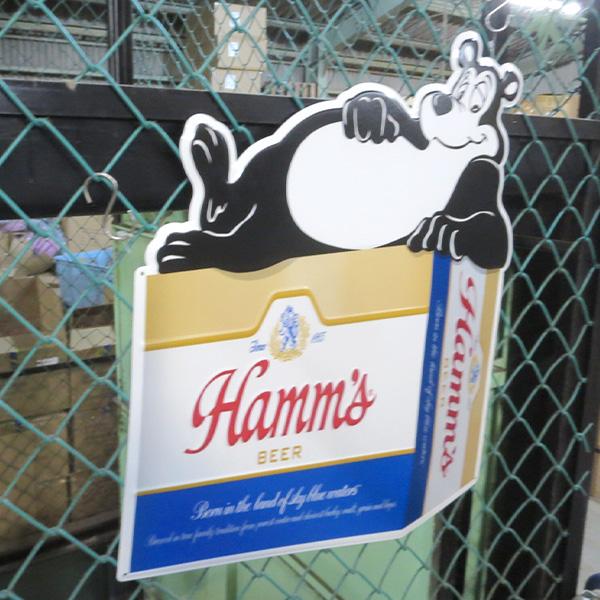 ハムズ ビール 看板 アメリカン ブリキ看板 大型 ダイカットエンボス
