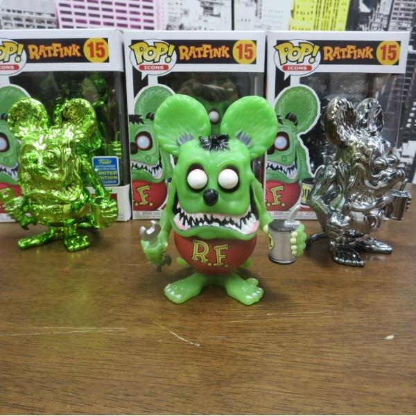 ファンコPOP! ラットフィンク フィギュア メタリックグリーン 約H110mm ファンコ RAT FINK 緑 キャラクター アメトイ アメリカン雑貨｜funandfunny｜15