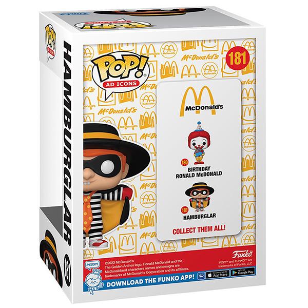 マクドナルド ハンバーグラー ファンコポップ フィギュア FUNKO POP! AD ICONS VINYL FIGURE MCDONALDS HAMBURGLAR アメトイ マクドナルドグッズ｜funandfunny｜03