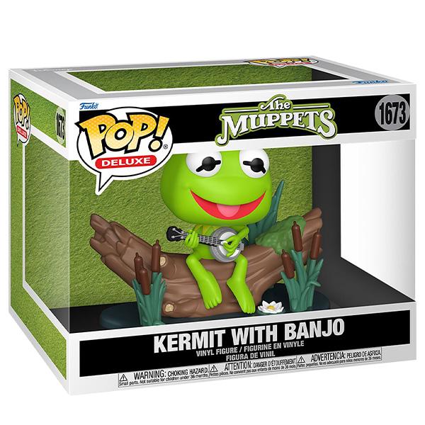 ファンコポップ マペット カーミット バンジョー フィギュア アメトイ アメリカン雑貨 FUNKO POP! DELUXE VINYLE FIGURE The Muppets Kermit with Banjo カエルの画像
