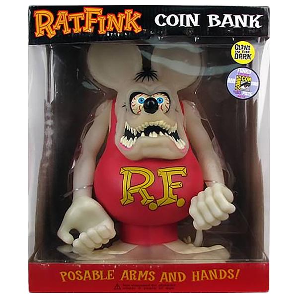 ラットフィンク 貯金箱 蓄光 RAT FINK ラットフィンク フィギュア 蓄光タイプ 特大 貯金箱