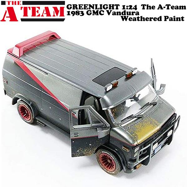 GREENLIGHT 1/24 映画特攻野郎Aチームミニカー 汚れ バージョン THE A-TEAM 1983 GMC VANDURA WEATHERED アメ車 車 おもちゃ｜funandfunny｜06