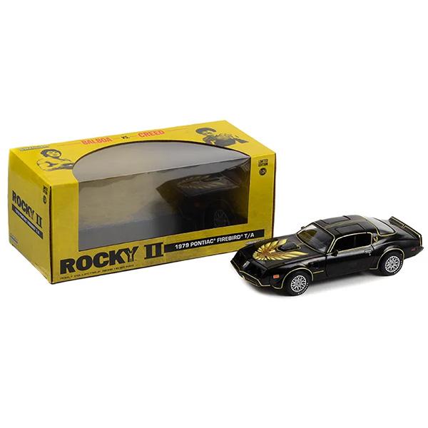 ロッキー ミニカー 1/24 ポンティアック ファイヤーバード ROCKY II 1979 Pontiac Firebird Trans Am グリーンライト アメ車 車 おもちゃ ダイキャストカー｜funandfunny｜06