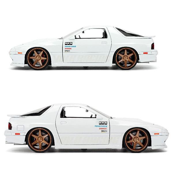 Jada ミニカー 日本車 マツダ RX-7 ホワイト ダイキャストカー