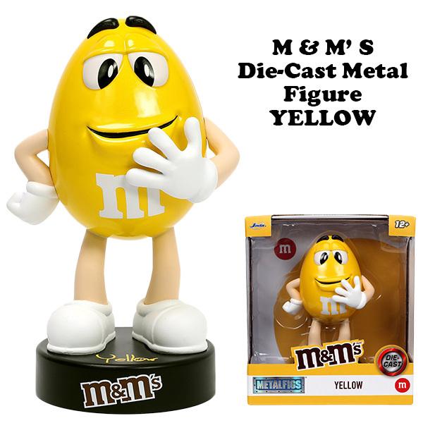 エムアンドエム フィギュア イエロー ダイキャストメタル フィギュア m&m s グッズ エム&エムズ キャラクター アメリカン雑貨 アメトイ｜funandfunny