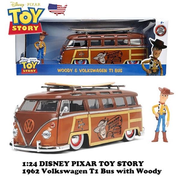 Jada トイストーリー ミニカー 1/24 ウッディ フィギュア 付き 車