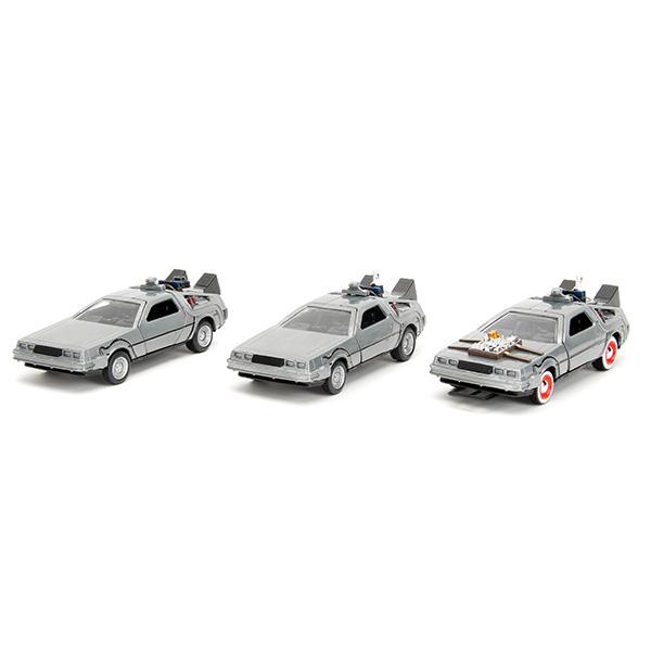 バックトゥザフューチャー ミニカー 1/32 3台 セット デロリアン JADATOYS BACK TO THE FUTURE 3-PACK 車  おもちゃ クルマ アメリカン雑貨 アメトイ