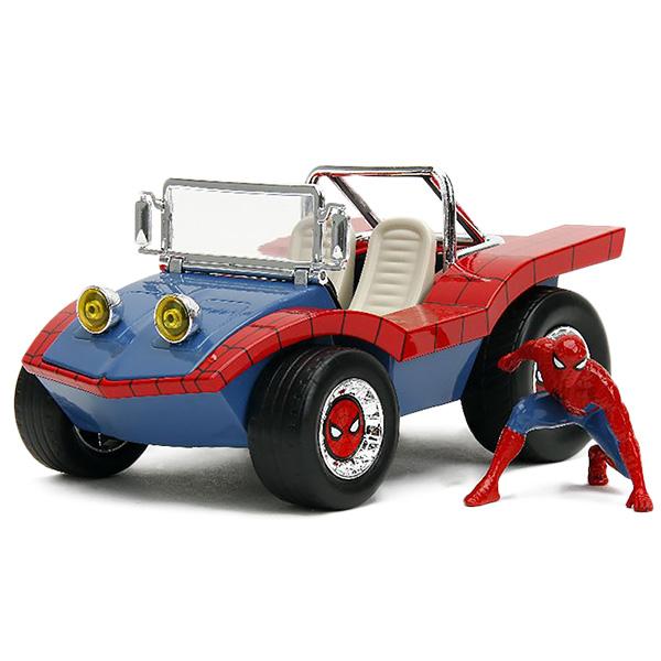 スパイダーマン ミニカー スパイダーマン フィギュア 付き JADATOYS 1/24 MARVEL SPIDER-MAN & BUGGY 車 アベンチャーズ マーベル グッズ おもちゃ｜funandfunny｜02