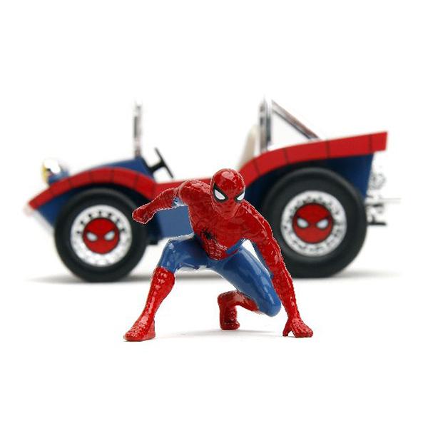 スパイダーマン ミニカー スパイダーマン フィギュア 付き JADATOYS 1/24 MARVEL SPIDER-MAN & BUGGY 車 アベンチャーズ マーベル グッズ おもちゃ｜funandfunny｜03