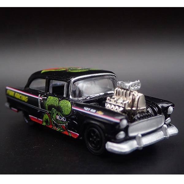 JOHNNY LIGHTNING ミニカー 1/64 ラットフィンク シボレー 1955