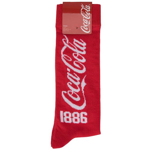Coca Cola（コカコーラ） 1886 クルーソックス 靴下 レッド メンズ
