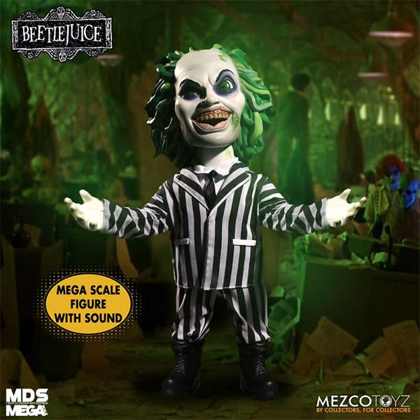 メズコトイ ビートルジュース フィギュア 話せる 15インチ MEZCO Beetlejuice Mega Scale 15-Inch Talking Doll アメトイ 映画 ビートルジュース グッズの画像