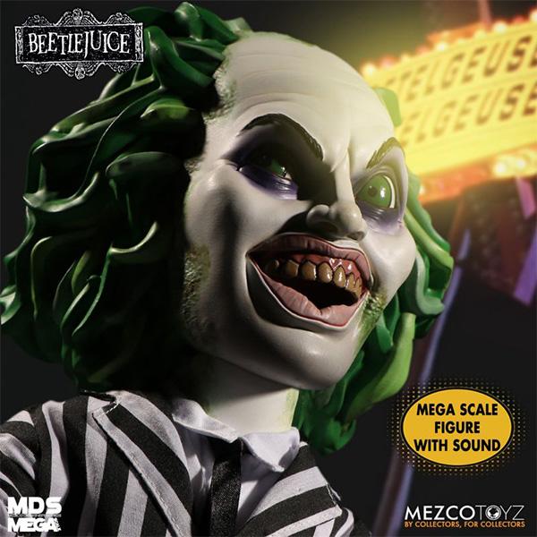 メズコトイ ビートルジュース フィギュア 話せる 15インチ MEZCO Beetlejuice Mega Scale 15-Inch Talking Doll アメトイ 映画 ビートルジュース グッズの画像