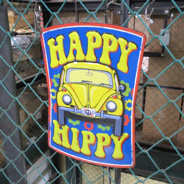 ブリキ看板 ワーゲン VOLKSWAGEN HAPPY HIPPY 看板 ガレージ