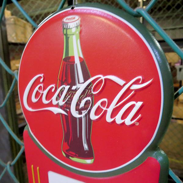 コカコーラ coca-cola 実使用 看板 約30cm 鉄製 コカコーラ coca-cola 実使用 看板 約30cm 鉄製