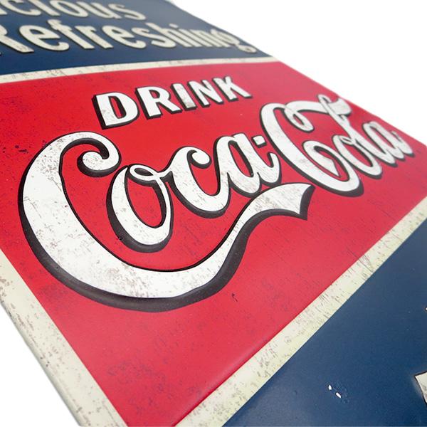 Coca Cola（コカコーラ） ブリキ看板 エンボスメタルサイン COCA-COLA