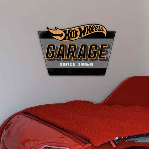 ホットウィール ブリキ看板 ガレージ Mattel Hot Wheels Garage