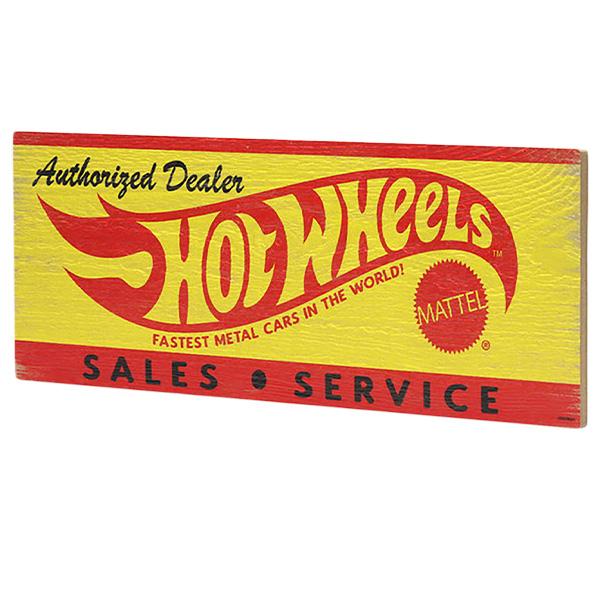 ホットウィール 看板 木製 ウッデン サインボード Hot Wheels Flames