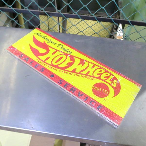 ホットウィール 看板 木製 ウッデン サインボード Hot Wheels Flames