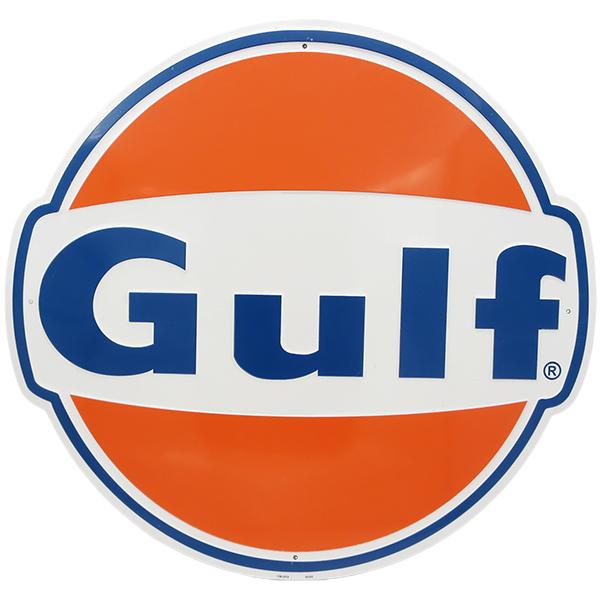 ブリキ看板 アメリカン 大型 GULF OIL メタルサインプレート