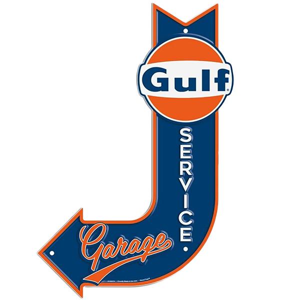 【送料込】エンボス加工  看板  GULF ド迫力！特大サイズ看板 ガルフ ビッグサイズ エンボスティン