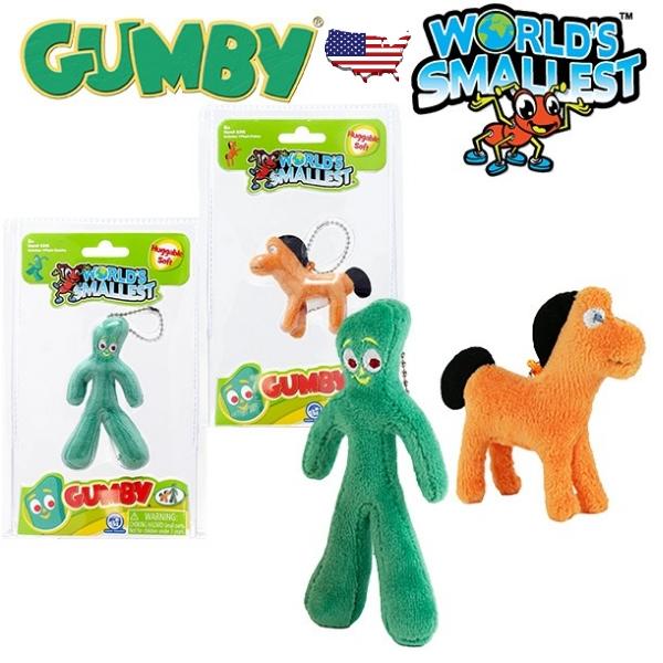ガンビー（GUMBY）ガンビー／ポーキー３体 ガンビー ポーキー ミニ ぬいぐるみ キーホルダー キャラクター グッズ