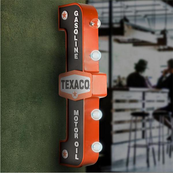 テキサコ 電飾看板 マーキーLEDサインライト TEXACO レトロ 両面タイプ