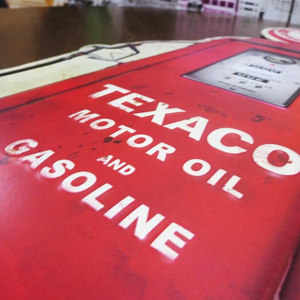 TEXACOビンテージブリキプレート大 TEXACOビンテージブリキプレート大