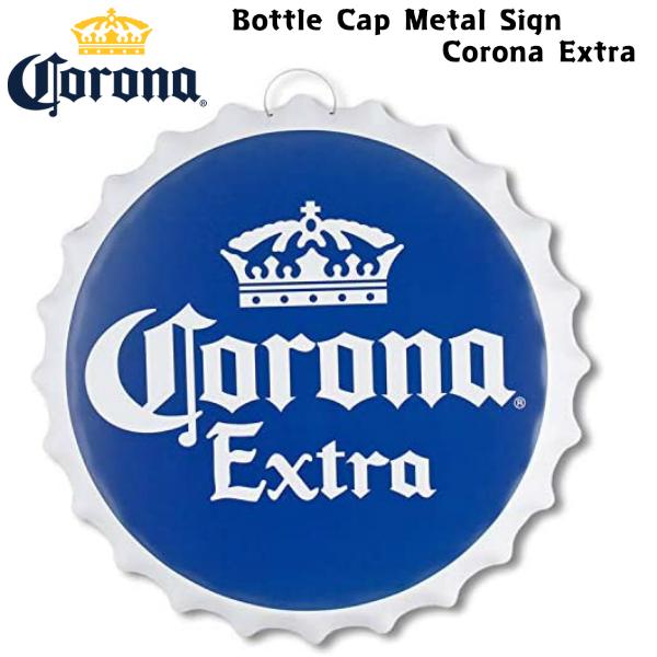 コロナビールの王冠メタルサインプレート ボトルキャップ メタルサイン