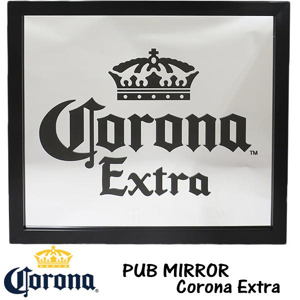 コロナビール パブミラー CORONA EXTRA 木枠付き グッズ ビンテージ 鏡