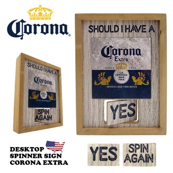 コロナビール グッズ 木製 デスクトップ スピナー サイン CORONA EXTRA