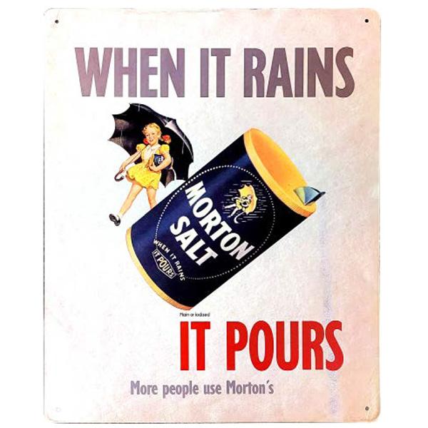 モートンソルト ブリキ看板 アメリカン雑貨 メタルサイン MORTON SALT