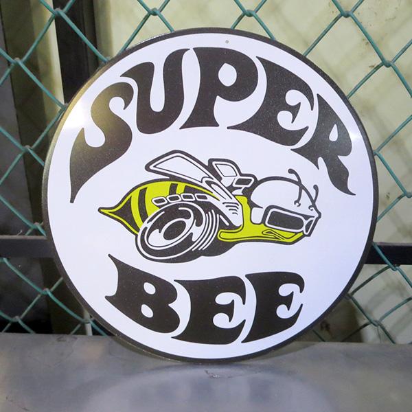 ブリキ看板 アメリカン ガレージ インテリア ラウンド SUPER BEE