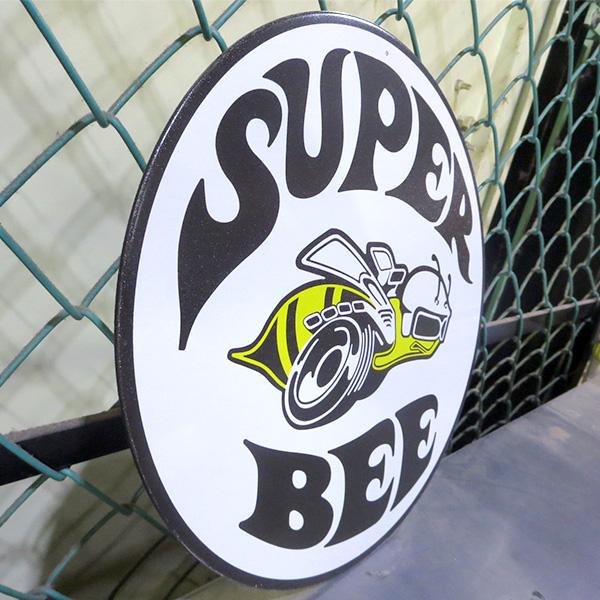ブリキ看板 アメリカン ガレージ インテリア ラウンド SUPER BEE