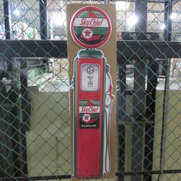 ブリキ看板 大型 アメリカン 看板 ヴィンテージ ガスポンプ ガレージ