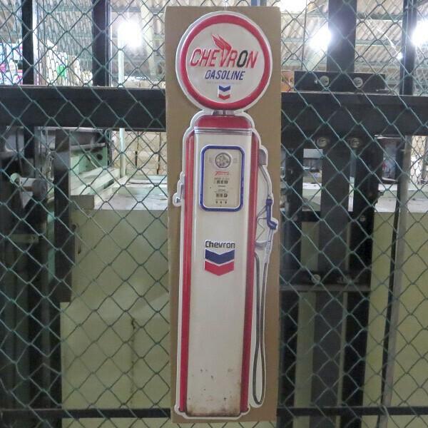 ブリキ看板 大型 アメリカン 看板 ヴィンテージ ガスポンプ ガレージ