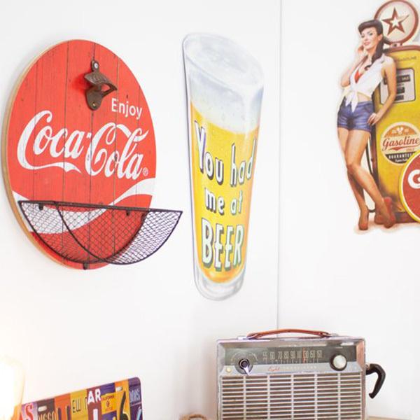 Coca Cola（コカコーラ） 14 inch ラウンド ボトルキャップ オープナー