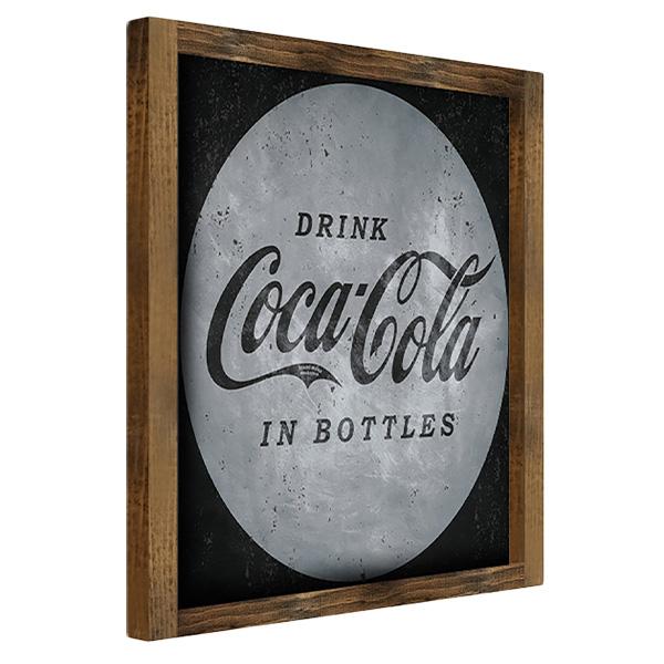 Coca Cola（コカコーラ） 看板 アメリカン メタルサイン 木枠 グッズ