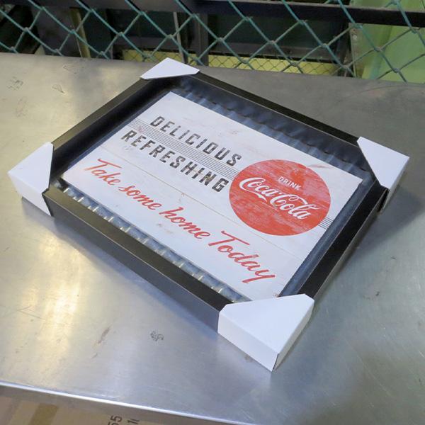 Coca Cola（コカコーラ） ウッドフレームメタルサイン 看板 アメリカン