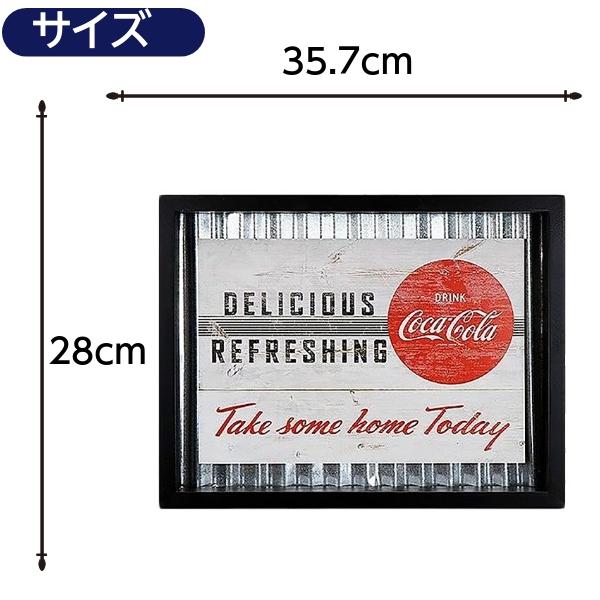 Coca Cola（コカコーラ） ウッドフレームメタルサイン 看板 アメリカン