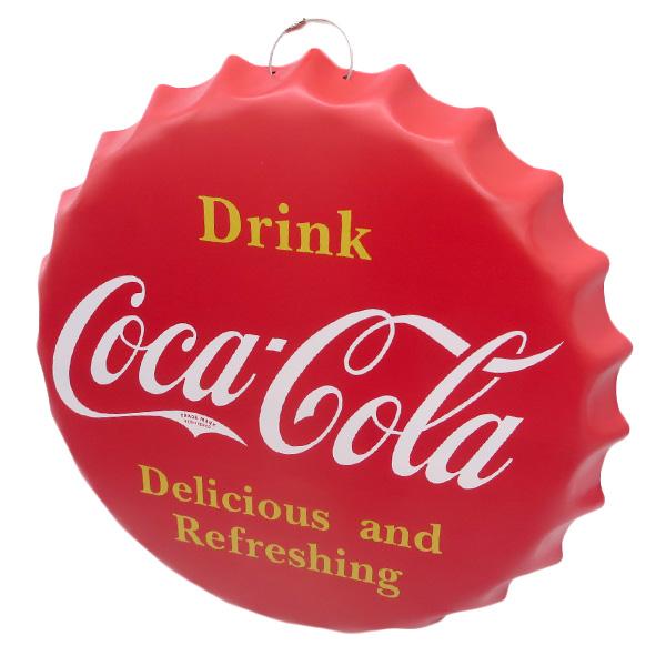 Coca Cola（コカコーラ） ブリキ看板 ボトルキャップ メタルサイン