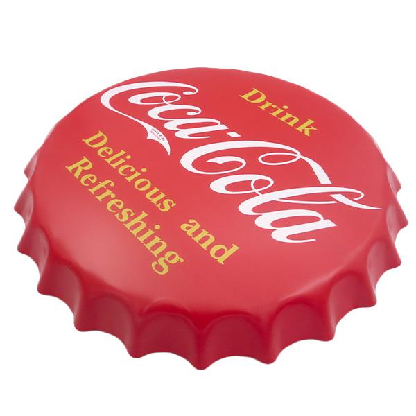 Coca Cola（コカコーラ） ブリキ看板 ボトルキャップ メタルサイン