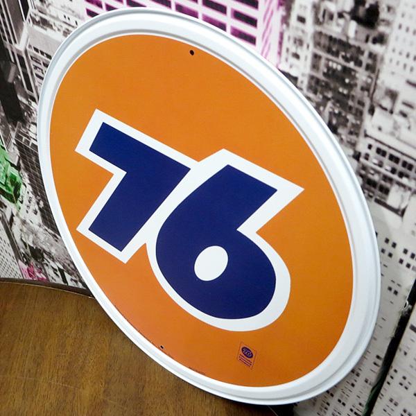 アメリカ製 76 ラウンドメタルサイン UNION ブリキ 看板