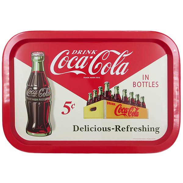 Coca Cola（コカコーラ） レクタングル ティン トレイ W345/D13/H235mm